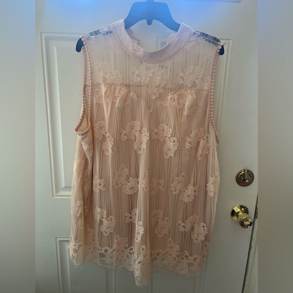 New Pink Lace Top
